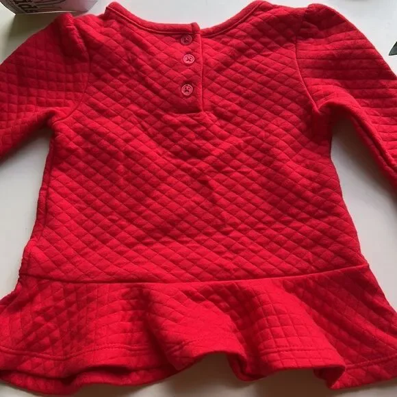 Kids Headquarters Baby Red Ribbons and Bows Quilted Top Sz 3-6 M - Picture 4 of 4